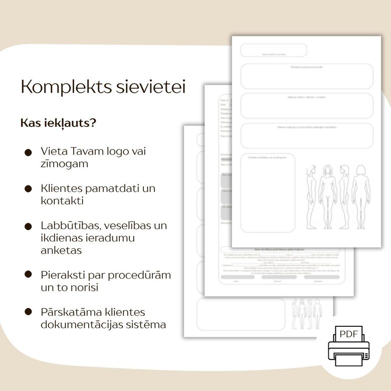 Veidlapu komplekts sievietei