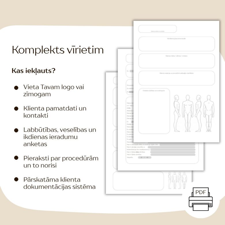 Veidlapu komplekts vīrietim