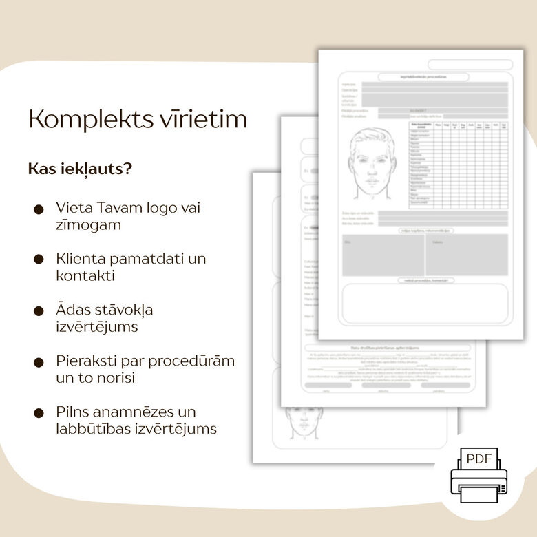 Sejas procedūru veidlapu komplekts VĪRIETIM
