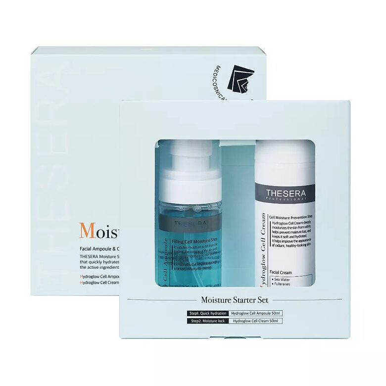 THESERA – Moisture Starter Set | Starta komplekts ādas mitrināšanai 50mL + 50mL