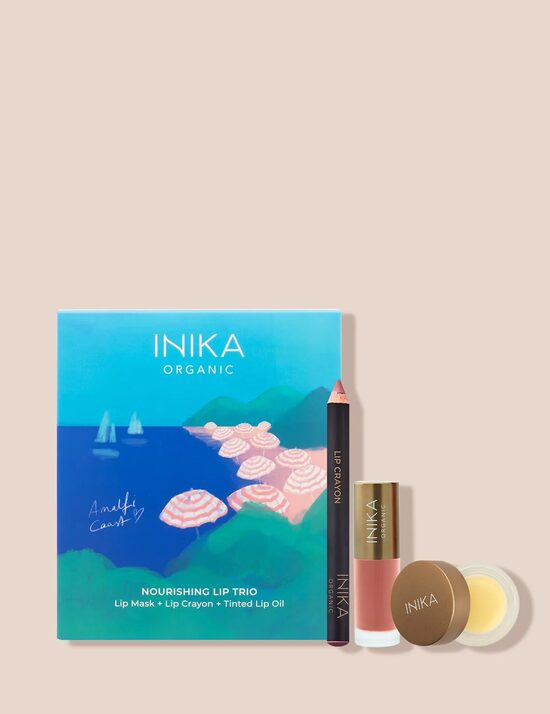INIKA Organic Nourishing Lip Trio I komplekts lūpu kopšanai