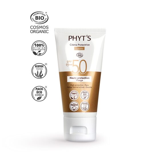 PHYT'S - Sun Protection Facial Cream SPF50 | Dabīgs saules aizsargkrēms SEJAS ādai SPF50, 40mL