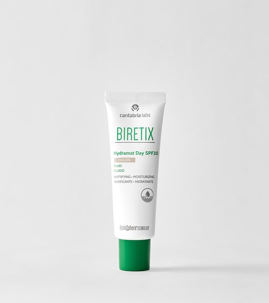 BIRETIX - Hydramat Day SPF30 COLOUR  | Mitrinošs un matējošs fluīds SPF30 ar toni, 50 mL  