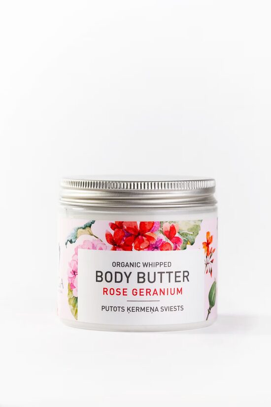 LĪGA NATURE SPA Putots ķermeņa sviests Rožu ģerānija, 100 g
