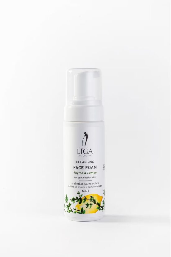 LĪGA NATURE SPA - Cleansing face foam Lemon thyme | Attīrošas sejas putas Citrontimiāns, 160mL