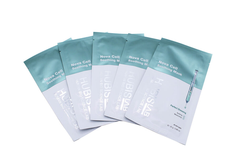 HUBISLAB e+ Epiderma Nova Cell Soothing Mask | Nomierinoša auduma maska, 35g x 5