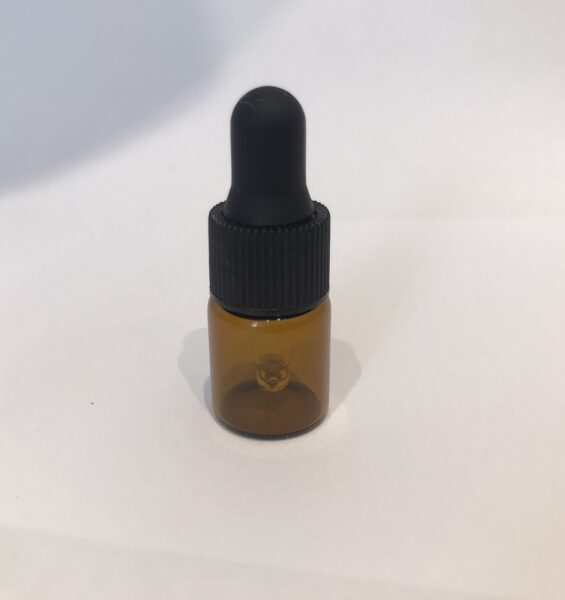 Stikla pudelīte ar pipeti, 2 ml