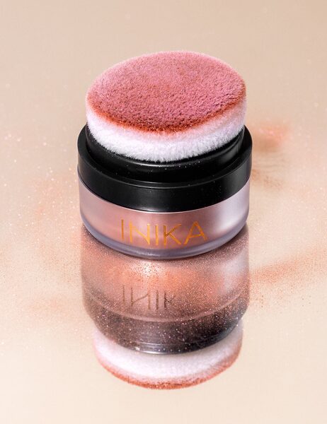 INIKA ORGANIC Mineral Blush Puff Pot | Minerālais sārtums ar spilventiņu - Rosy Glow